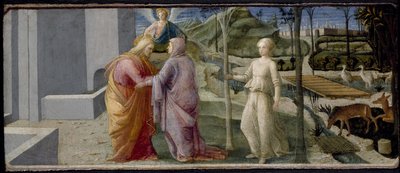 The Meeting of Joachim and Anna at the Golden Gate, 15th century by Fra Filippo Lippi